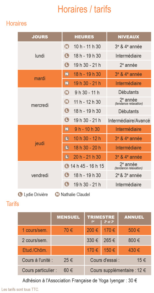 Page horaires 2021