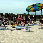 Trikonasana sur le pont